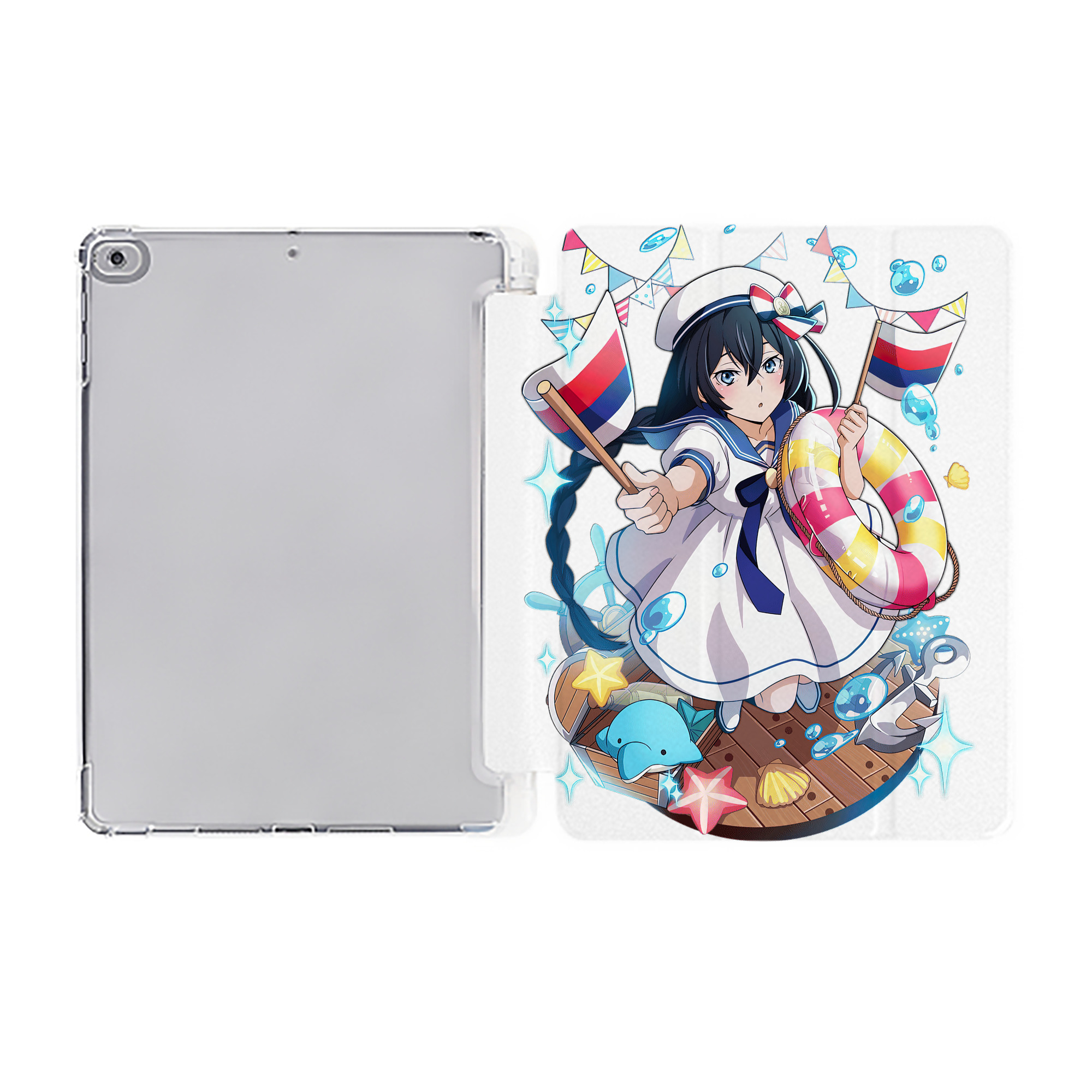 （画像用） 文豪ストレイドッグス Bungo Stray Dogs IPad ケース ペン収納付き 三つ折りスタンド PUレザー×シリコン 対応機種9.5/10.5/10.9インチ